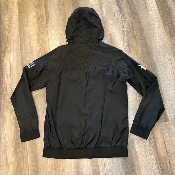 ✌️Dutch Bros Coffee Black Hooded Full Zip Jacket Windbreaker Medium - Picture 2 of 2